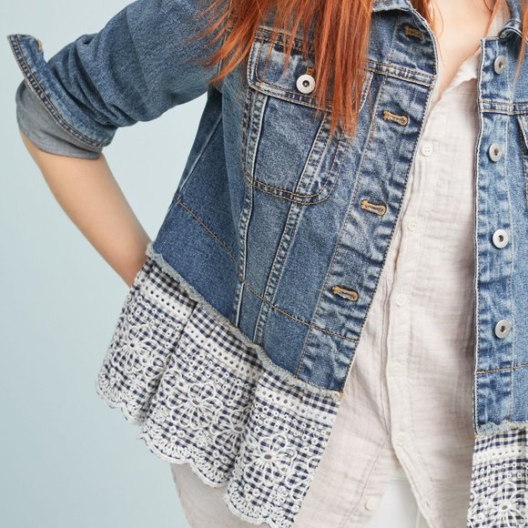 Pilcro Eyelet Denim Jacket